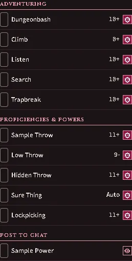 A power with no throw under Post to chat, its eye where a throw’s die would be.