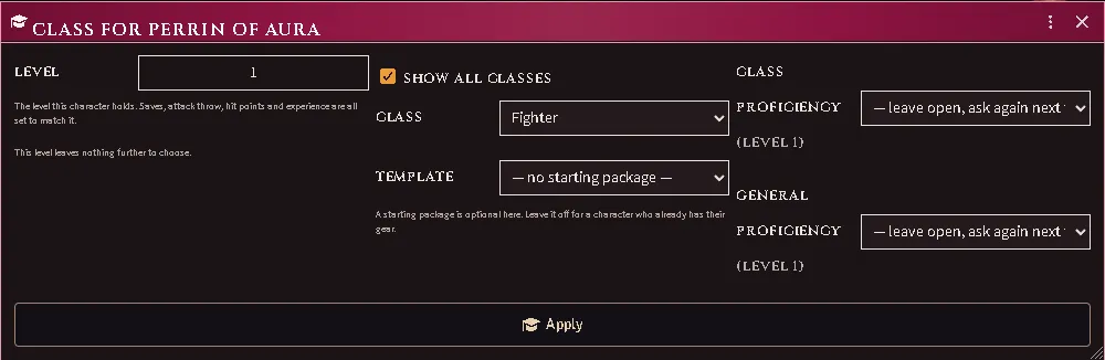 Class picker