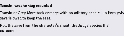 The card after a player lowered their own rider’s hit points on the sheet.